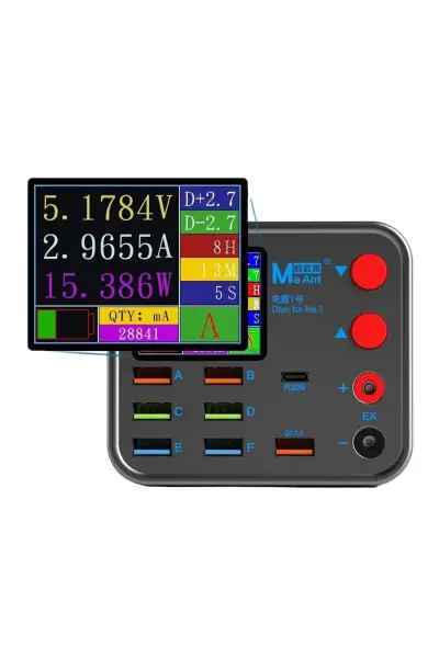 Dianba No.1 8-Port PD + QC3.0 Akıllı Hızlı Kablosuz Şarj ve Güç Kaynağı