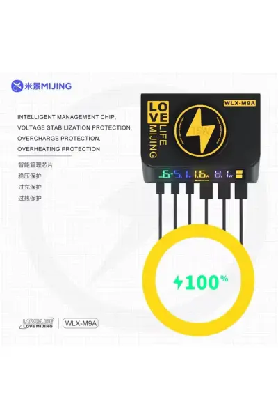 Mijing WLX-M9A 6 Portlu Şarj Istasyonu ve Ölçüm Cihazı