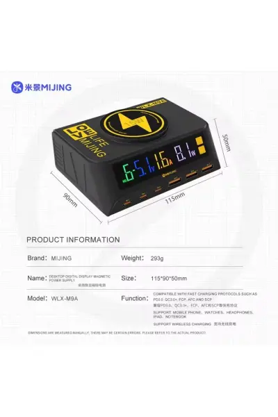 Mijing WLX-M9A 6 Portlu Şarj Istasyonu ve Ölçüm Cihazı